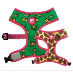 Dukier Savana Arnés Rreversible Estampado Jirafa Para Perros
