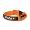 Julius K9 Collar Nylon Naranja Para Perros -Perros Artículos Tienda Julius K9 collar para perros nylon naranja con asa JUL46538 M