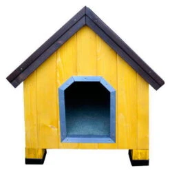 TK-Pet Alpine Caseta De Madera Amarilla Para Perros