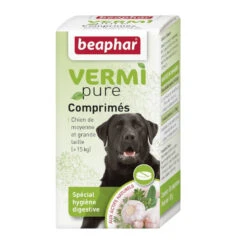 Beaphar VERMIpure Repelente Interno Natural En Comprimidos Para Perros -Perros Artículos Tienda antiparasitario perros beaphar interno natural grandes BEA15807 M
