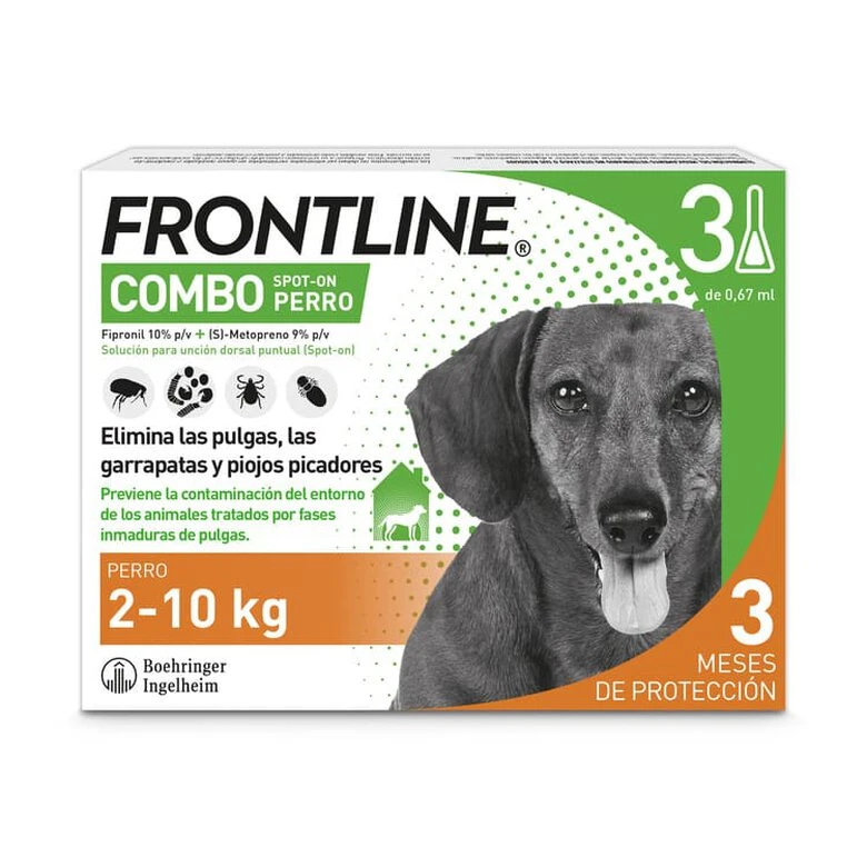 Frontline Combo Pipetas Antiparasitarias Para Perros Pequeños 4 Frontline Combo Pipetas Antiparasitarias Para Perros Pequeños - Imagen 2