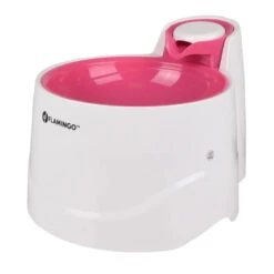 Flamingo Bellagio Bebedero Automático Blanco Y Rosa Para Perros Y Gatos