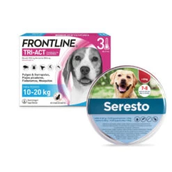 Bayer Seresto Collar Antiparasitario Y Frontline Tri-Act Pipetas Para Perros - Pack