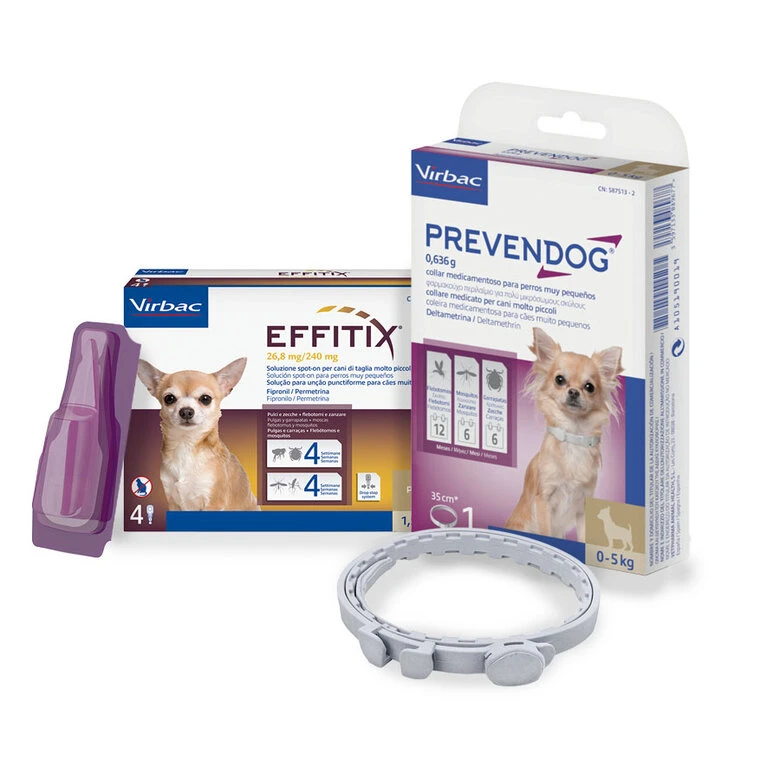 Virbac Pack Prevendog Collar Antiparasitario + Effitix Pipetas Para Perros 3 Virbac Pack Prevendog Collar Antiparasitario + Effitix Pipetas Para Perros