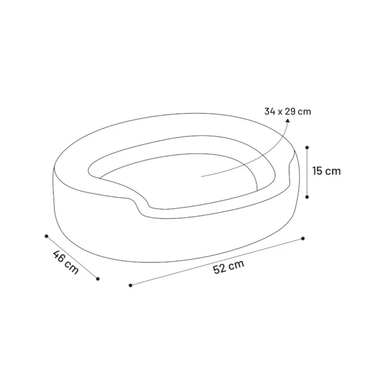 Flamingo Corvara Rectángulo Azul Cama Cuna Para Perros 6 Flamingo Corvara Rectángulo Azul Cama Cuna Para Perros - Imagen 4