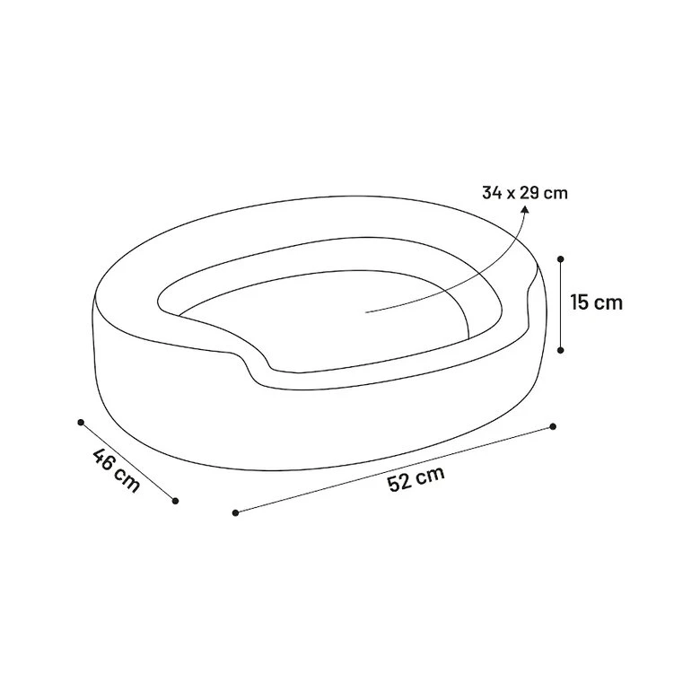 Flamingo Corvara Rectángulo Marrón Cama Cuna Para Perros 6 Flamingo Corvara Rectángulo Marrón Cama Cuna Para Perros - Imagen 4
