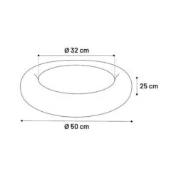 Flamingo Demi Redondo Gris Cama Para Perros Y Gatos 7 Flamingo Demi Redondo Gris Cama Para Perros Y Gatos -Perros Artículos Tienda cama perros flamingo demi redondo gris FLA19520 3.jpg