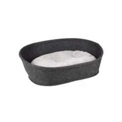 Flamingo Xepp Ovalado Gris Oscuro Cama Cuna Para Perros