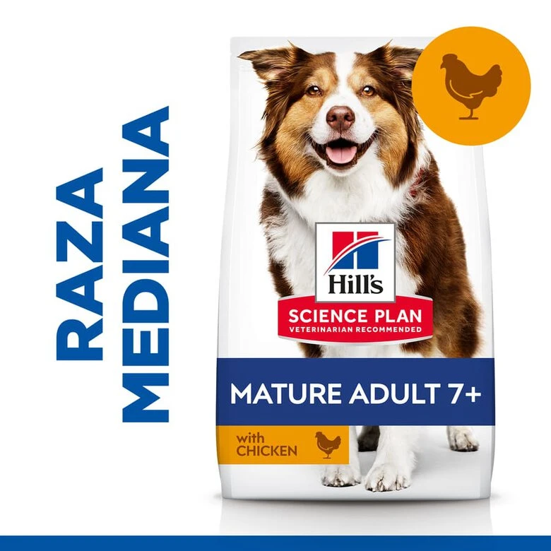 Hill's Science Plan Mature Adult Medium Pollo Pienso Para Perros 3 Hill's Science Plan Mature Adult Medium Pollo Pienso Para Perros