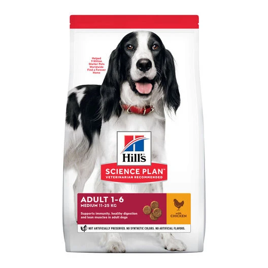 Hill's Science Plan Adult Medium Pollo Pienso Para Perros 4 Hill's Science Plan Adult Medium Pollo Pienso Para Perros - Imagen 2