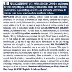 Affinity Advance Veterinary Diets Hypoallergenic Pienso Para Perros -Perros Artículos Tienda pienso perros affinity advance veterinary diet hypoallergenic composicion ADV591219 M