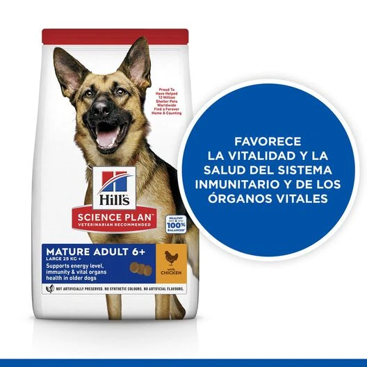 Hill's Science Plan Mature Adult Large Pollo Pienso Para Perros - Imagen 3