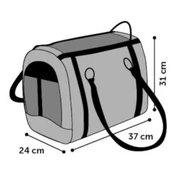 Flamingo Tatjana Bolsa Transportín Gris Para Perros -Perros Artículos Tienda transportin perros flamingo FLA518614 7